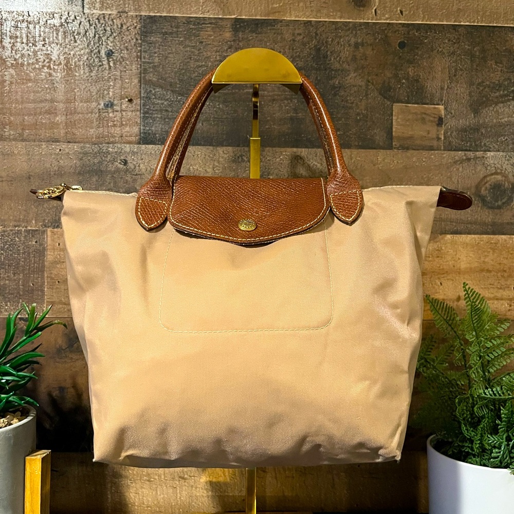 Longchamp XS Tote Bag Tan Beige Cute